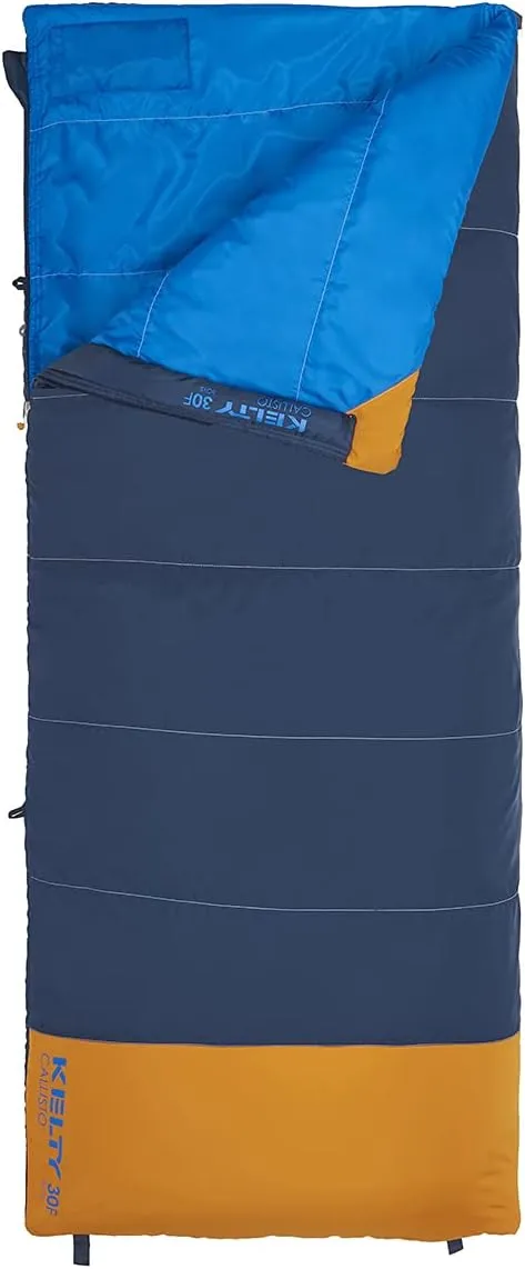 Kelty sleeping-bags Kelty Callisto Kids 30 Degree Synthetic Insulated Sleeping Bag, Soft Shell, Stuff Sack Included for Boys and Girls