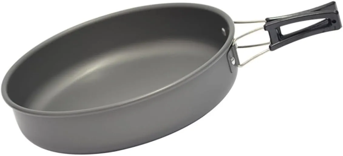 KESYOO Outdoor Cookware Portable Pot Non-stick Frying Pan Camping Cooking Supplies