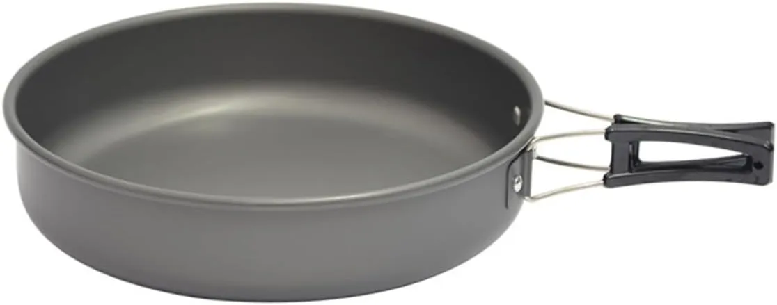 KICHOUSE Portable Non-Stick Frying Pan Durable Camping Cookware for People Lightweight Design for Outdoor Cooking Picnics and Hiking Activities