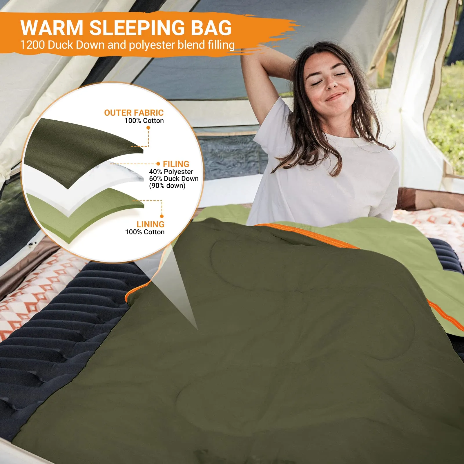 KingCamp Ultralight Down 0 Sleeping Bag with Compression Sack