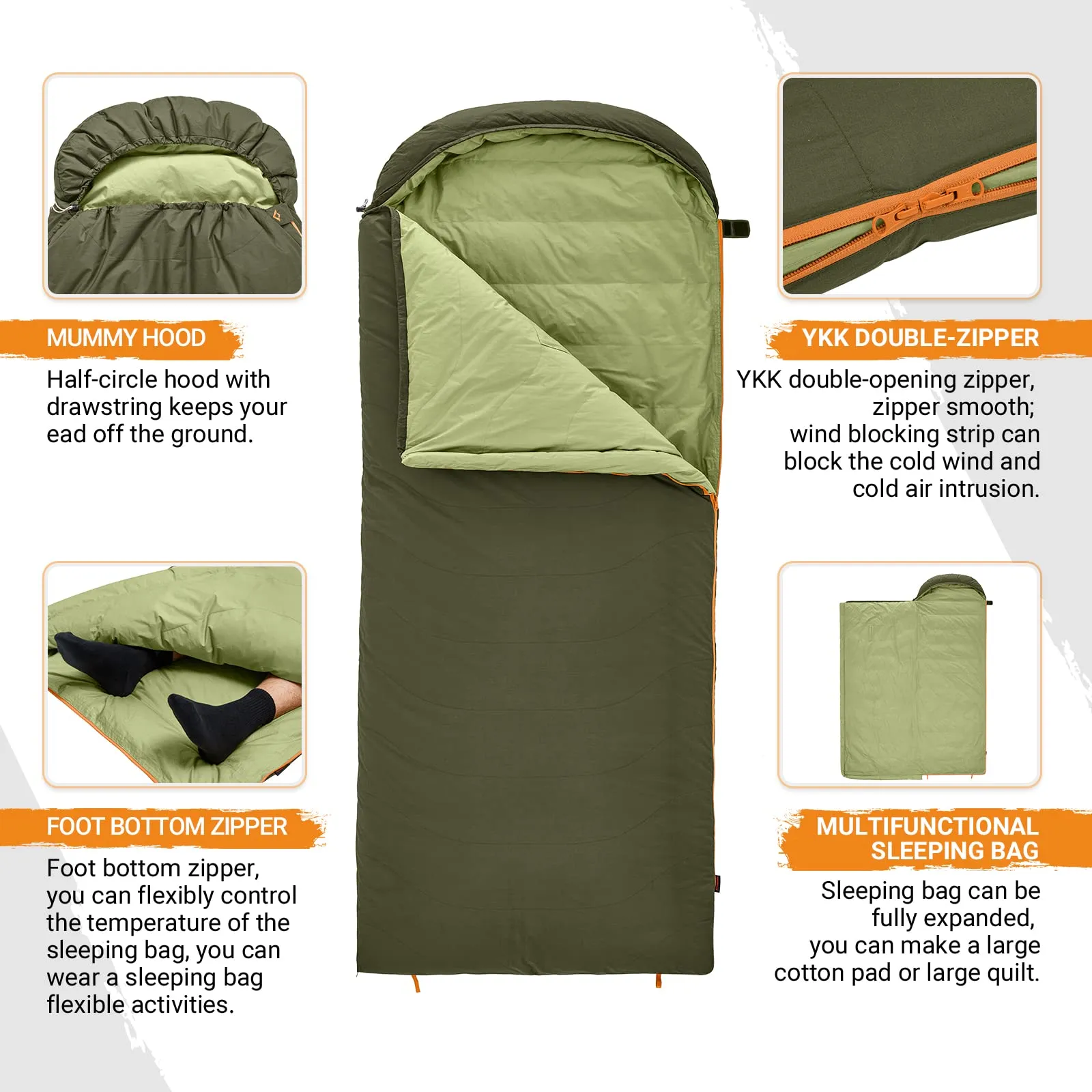 KingCamp Ultralight Down 0 Sleeping Bag with Compression Sack