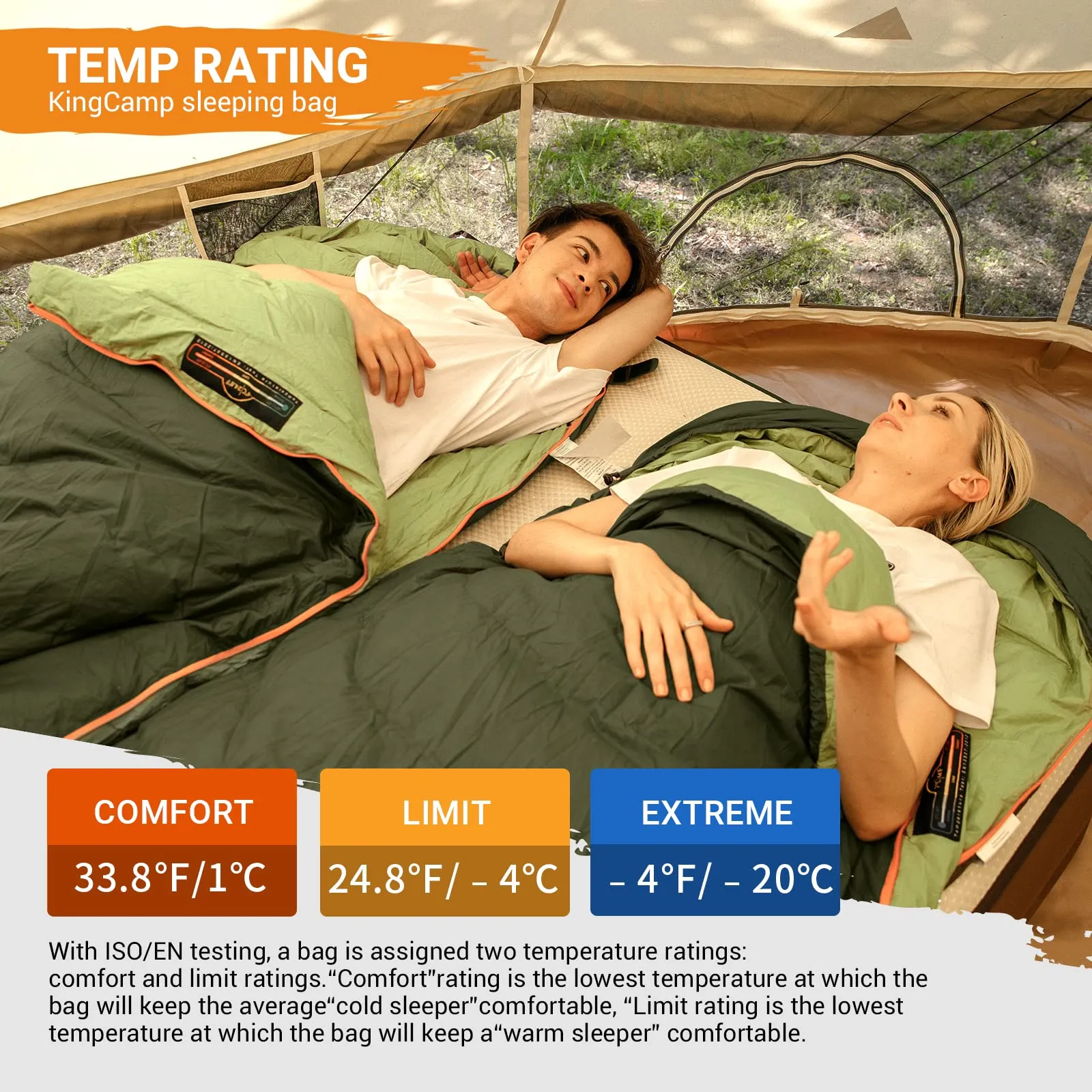 KingCamp Ultralight Down 0 Sleeping Bag with Compression Sack