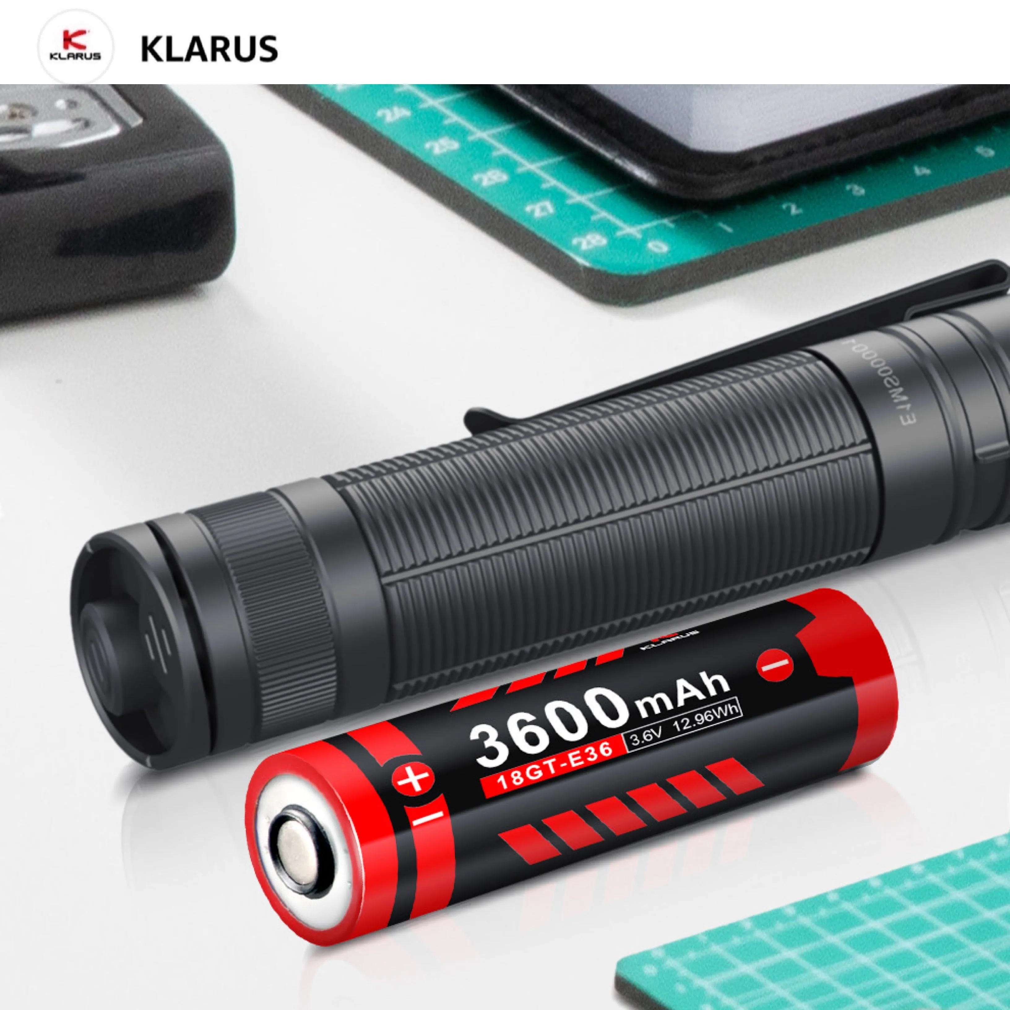 Klarus E2 1600 Lumens 190M Deep Carry Pocket EDC Flashlight