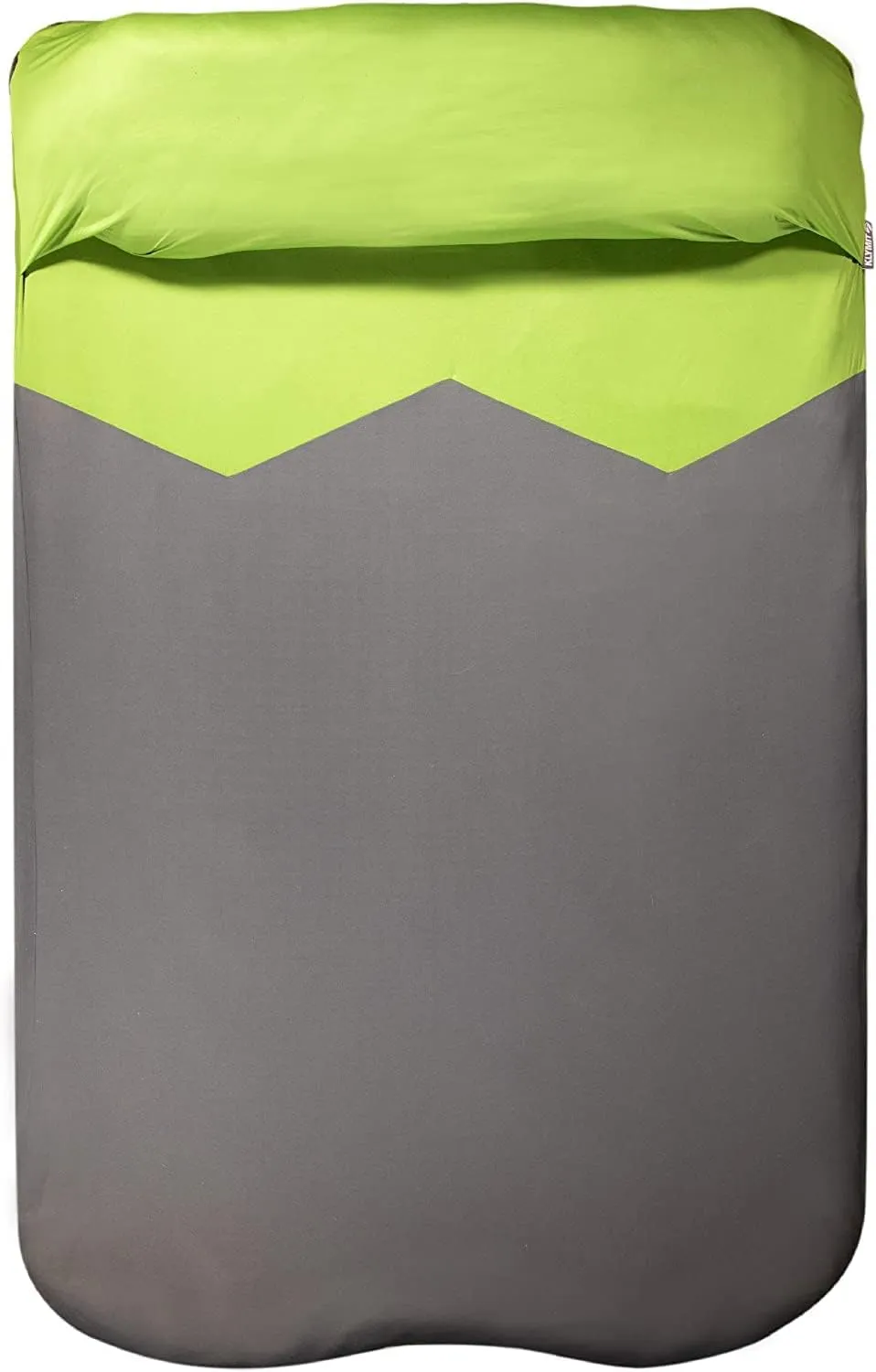 Klymit Insulated Double V Inflatable Sleeping Pad for Camping, Lightweight Hiking and Backpacking Air Bed for Cold Weather,Red & Static V Sheet, Sleeping Pad Cover, Green/Gray, Double