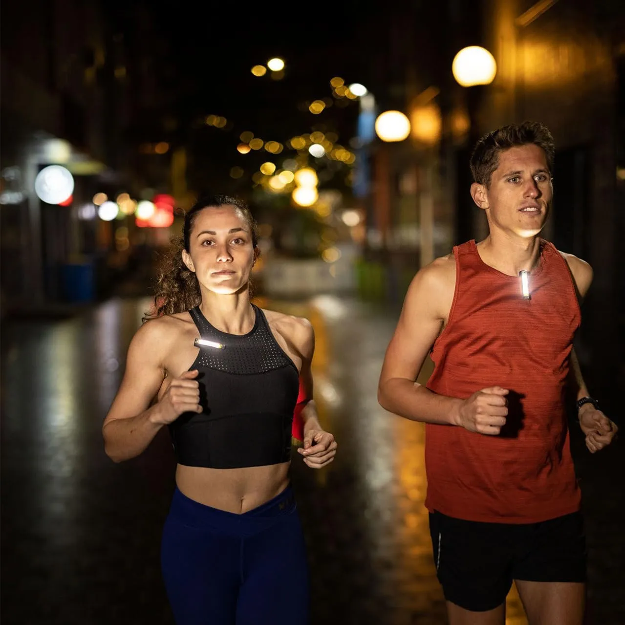 Knog Plus Free Light - USB Rechargeable Handsfree Lights for Night Running, Cycling, Road Safety