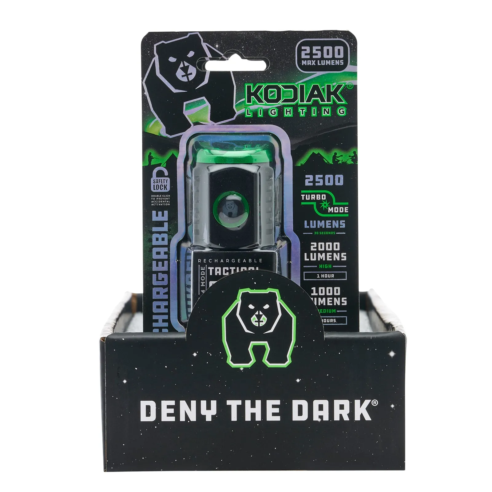 Kodiak® Komrade® 2500 Lumen Compact Rechargeable Tactical Flashlight