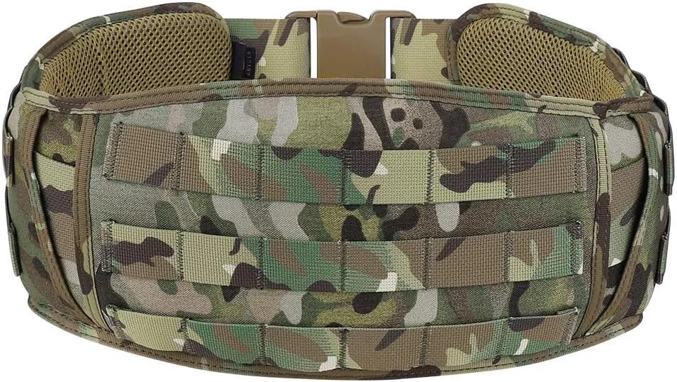 Krydex Tactical Molle Modular Low Profile Padded Patrol Battle Belt with Mesh Lining