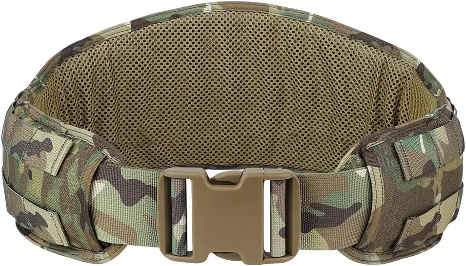 Krydex Tactical Molle Modular Low Profile Padded Patrol Battle Belt with Mesh Lining