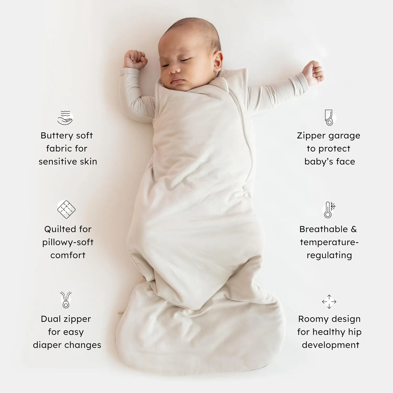 KYTE BABY Unisex Rayon Sleeping Bag for Babies and Toddlers, 1.0 Tog
