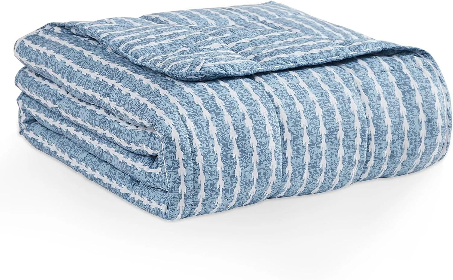 L'AGRATY Weighted Blanket - 48"x72" 15lbs Cooling Breathable Heavy Blanket Microfiber Material with Glass Beads for Adult All-Season Summer Fall Winter Soft Thick Comfort