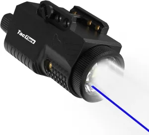 Laser Light Combo - 1200 Lumens Blue Laser Flashlight Beam for Pistol Picatinny 1913 Rail, Tactical Weapon Laser and Light, USB C Rechargeable