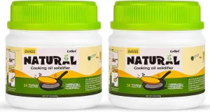 LaSyL Natural Cooking Oil Solidifier Powder, Harden Up to 2.25 Gallon of Fry Oil Away from Mess, 100% Plant-Based Oil Hardener for Disposal, Value Pack 12 Oz （2 Pack）