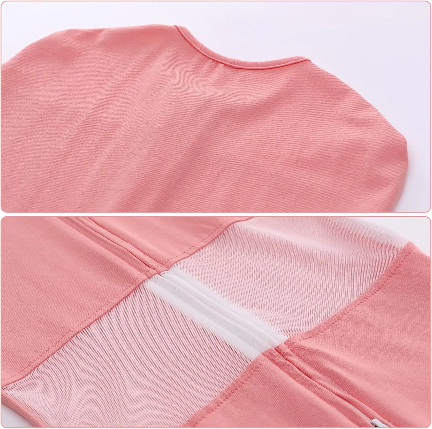 LAT Baby Sleep Sacks Cotton Breathable Swaddle Blankets for Summer 0-3 3-6 Months Baby Transition Sleep Bag