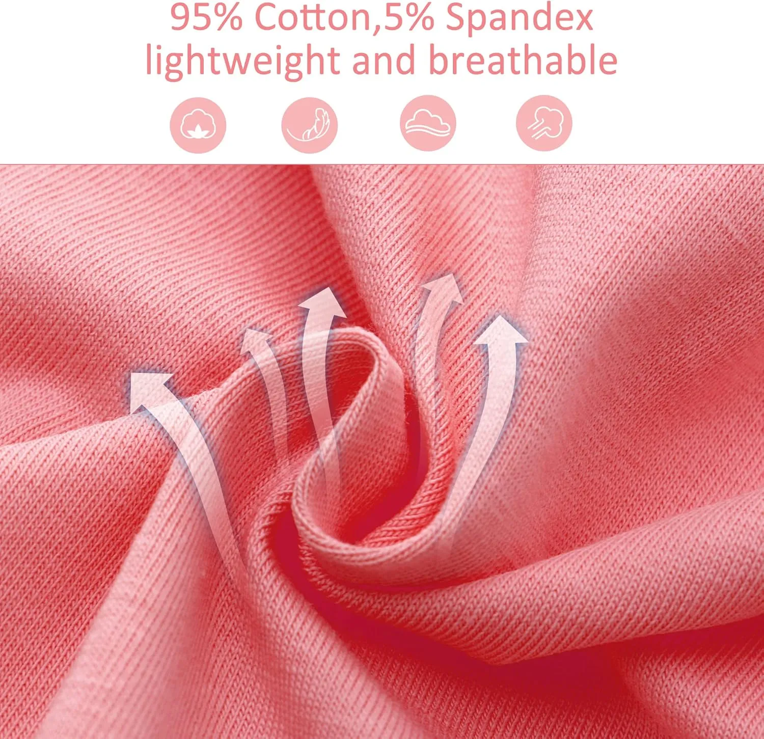 LAT Baby Sleep Sacks Cotton Breathable Swaddle Blankets for Summer 0-3 3-6 Months Baby Transition Sleep Bag