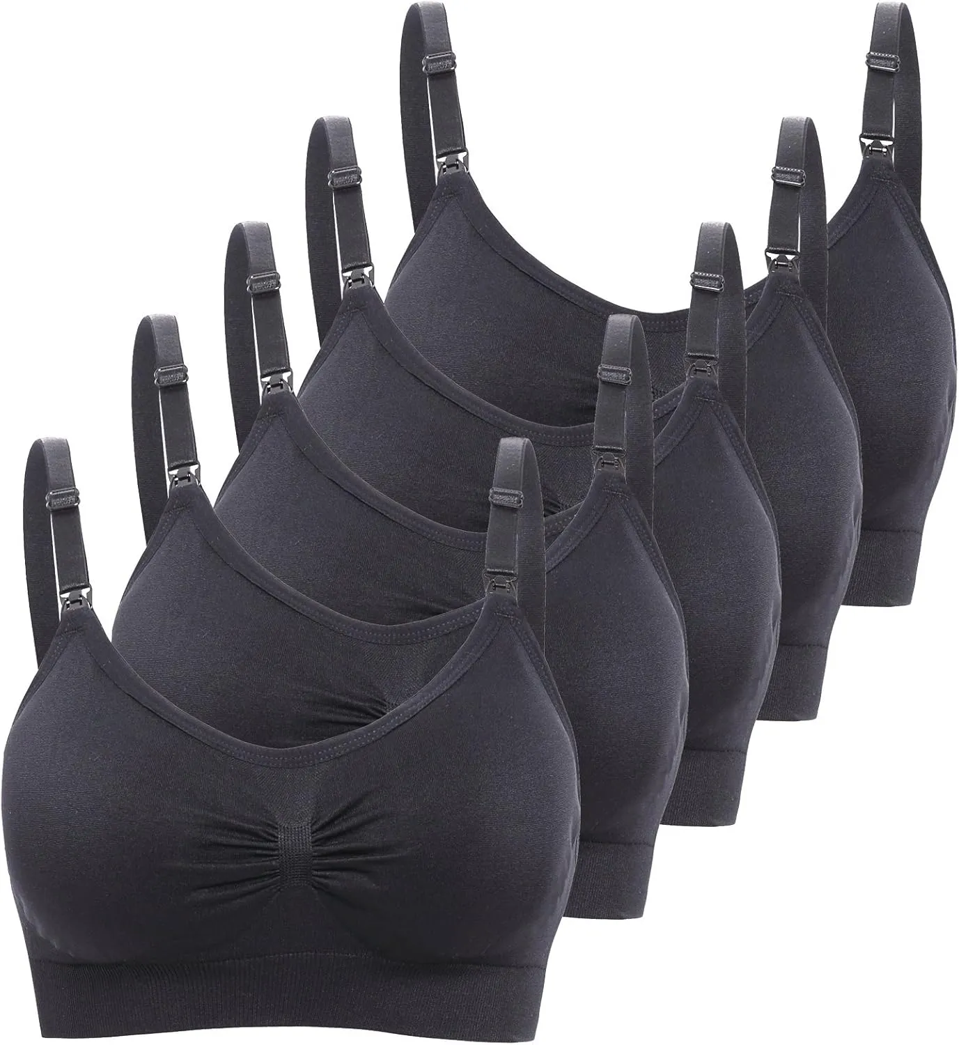 Lataly Womens Seamless Nursing Bra Sleeping Maternity Bralette for Breastfeeding Pack of 3