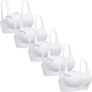 Lataly Womens Seamless Nursing Bra Sleeping Maternity Bralette for Breastfeeding Pack of 3