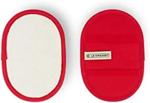 Le Creuset Fingertip Potholder, Cherry,Set of 2
