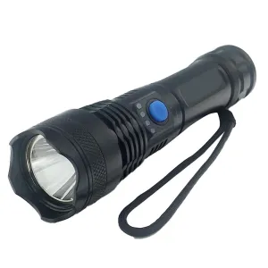 Led Flashlight Rechargeable And Usb Cable For Hiking Dog Walking