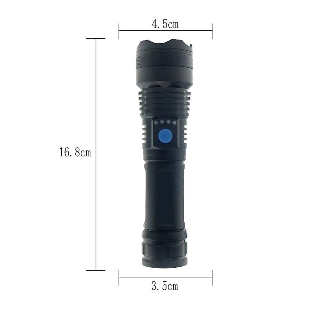 Led Flashlight Rechargeable And Usb Cable For Hiking Dog Walking