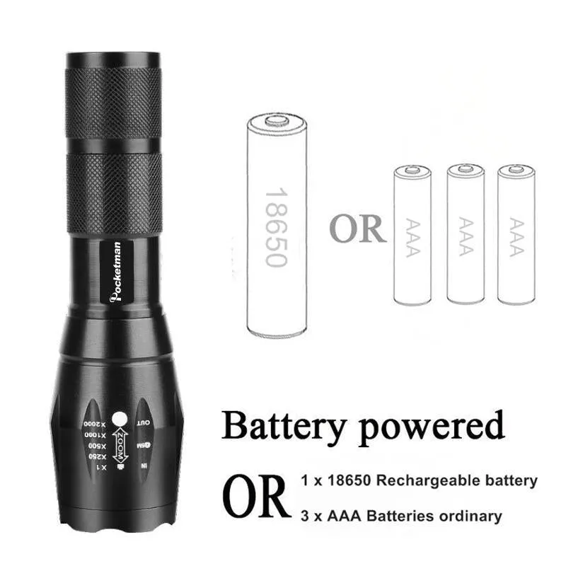 LED Flashlight T6 Tactical flashlight   Q5 Mini Torch Lanterna