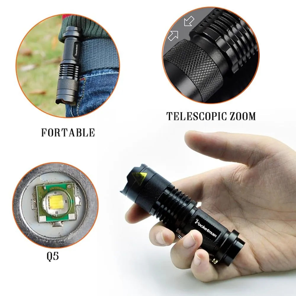 LED Flashlight T6 Tactical flashlight   Q5 Mini Torch Lanterna