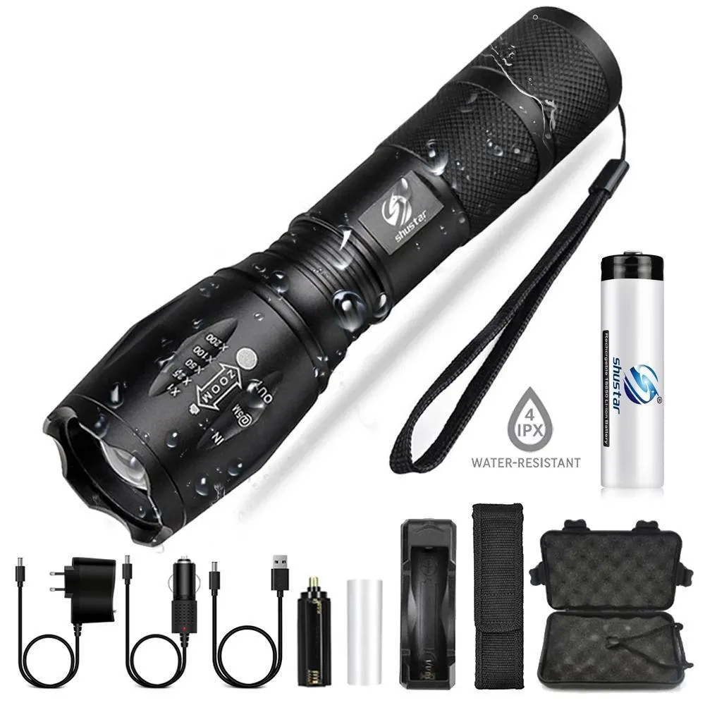 Led Flashlight Ultra Bright torch T6/L2/V6