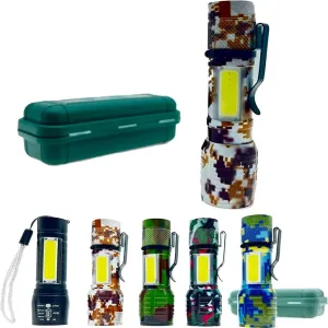 LED Flashlights -Camping Mini Pocket Flashlights with High Lumens, 60 Hour, Camouflage Zoomable Beam - Powerful, Bright,Light Weight Tactical Flash Light for Outdoo/Home