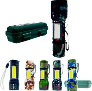LED Flashlights -Camping Mini Pocket Flashlights with High Lumens, 60 Hour, Camouflage Zoomable Beam - Powerful, Bright,Light Weight Tactical Flash Light for Outdoo/Home