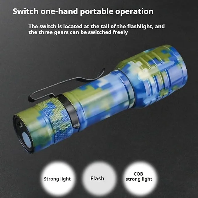 LED Flashlights -Camping Mini Pocket Flashlights with High Lumens, 60 Hour, Camouflage Zoomable Beam - Powerful, Bright,Light Weight Tactical Flash Light for Outdoo/Home
