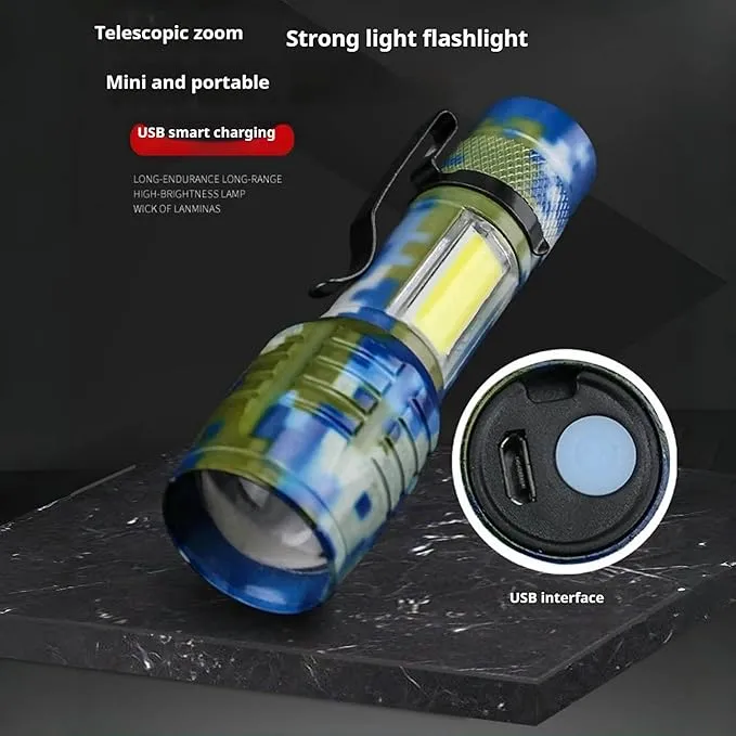 LED Flashlights -Camping Mini Pocket Flashlights with High Lumens, 60 Hour, Camouflage Zoomable Beam - Powerful, Bright,Light Weight Tactical Flash Light for Outdoo/Home