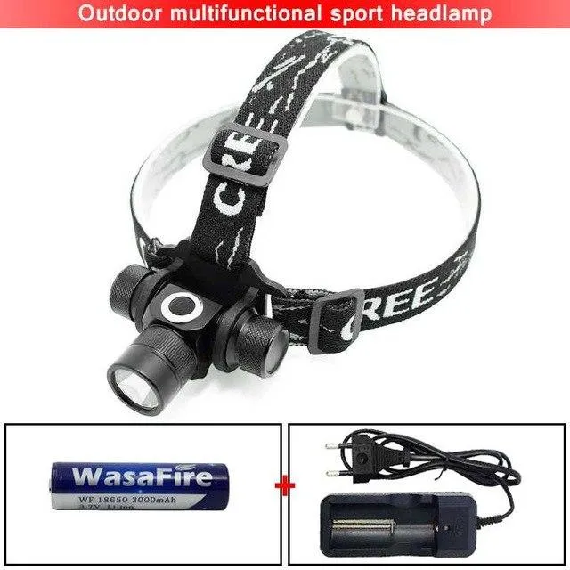 Led Headlamp 2000 Lumen XML L2 Headlight Forehead Flashlight 18650 Battery Head Lamp Light Running Frontal Torch Camp Bike Light