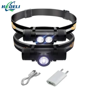 led headlamp USB cree xm l2 headlight waterproof  Head flashlight torch led head light 18650 rechargeable battery camping light