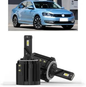 LED Headlight Bulbs 90W 9000LM 6000K Fit for 2012-2018 Volkswagen Passat Golf Tiguan Golf GTI Touran Headlamp Plug and Play Easy Installation Low Beam Led Headlight Bulbs Black