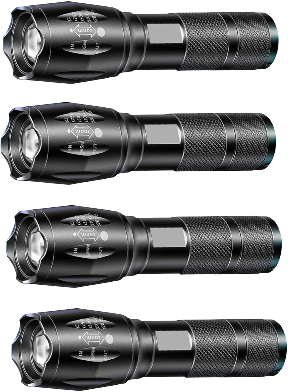 LED Tactical Flashlights - High Lumen, Single Mode, Zoomable Beam, Mini Flashlights for EDC and Emergency Use (4)