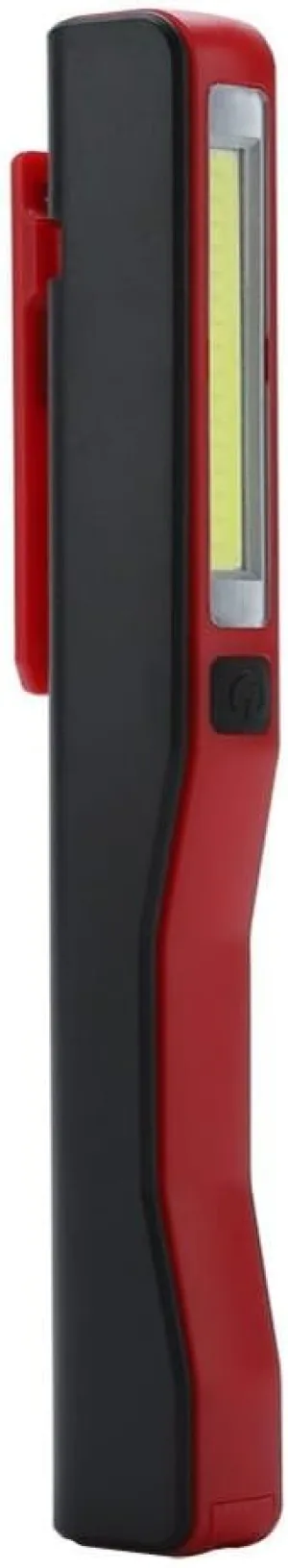LED Tactical Small Flashlight, Adjustable Brightness, Pen Flashlight Rechargeable LED Flashlight Pocket Light Work Light with Magnetic Rotating Clip for Hiking, Everyday Use(Red)