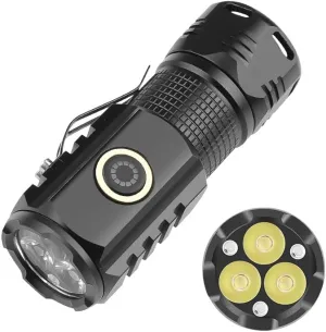LED Torch, 2000 Lumen Rechargeable Powerful Handheld Flashlight, Super Bright, Pocket Size, Suit for Camping, Cycling, Running, Dog Walking and More Outdoor Use,Waterproof [Energy Class A  ] (2)