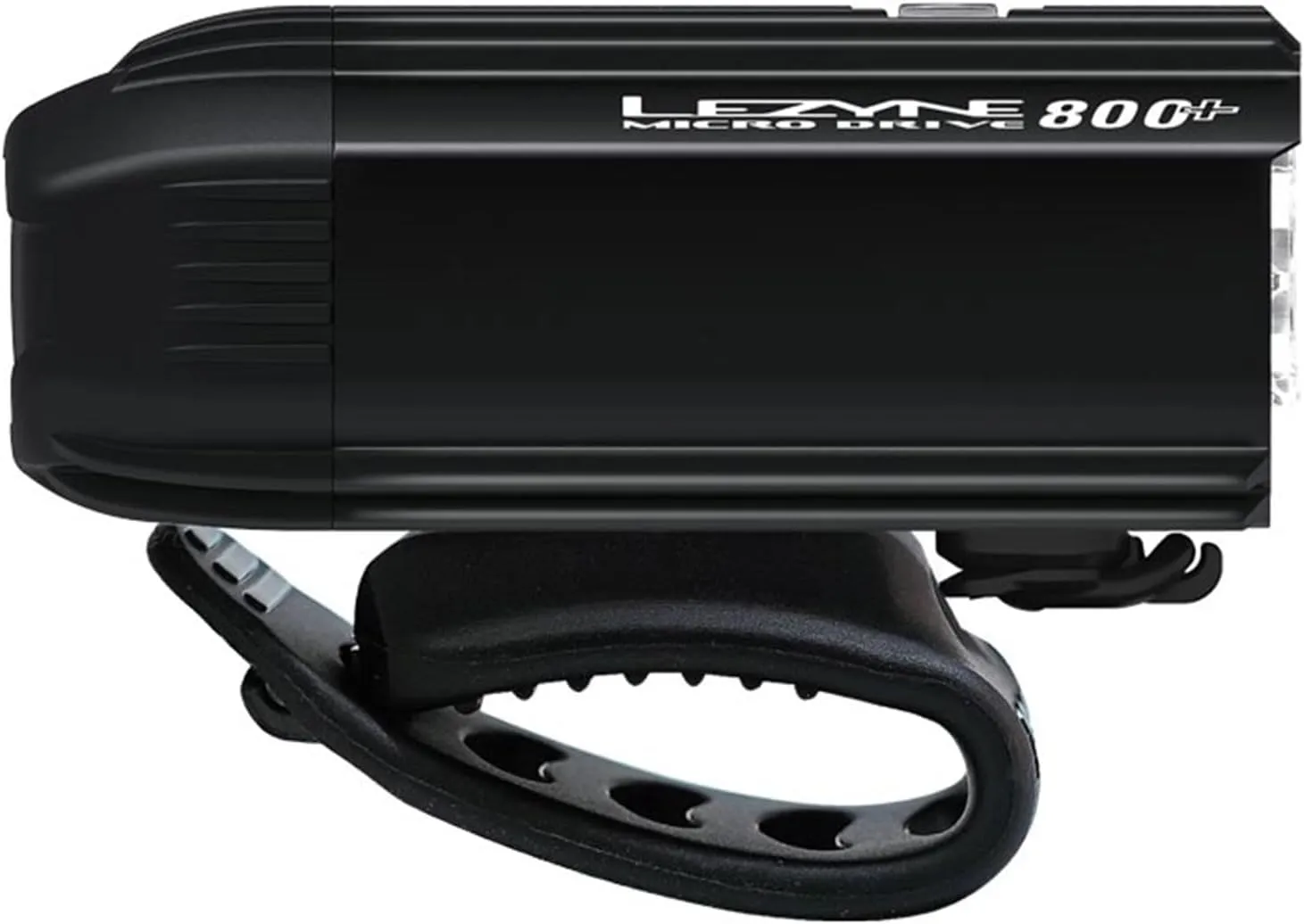 LEZYNE Micro Drive Bicycle USB Rechargeable IPX7 Waterproof White LED Front Light w/Multiple Solid & Flash Modes | Integrated Silicone Rubber Strap Mount - 800/600 Lumens Options