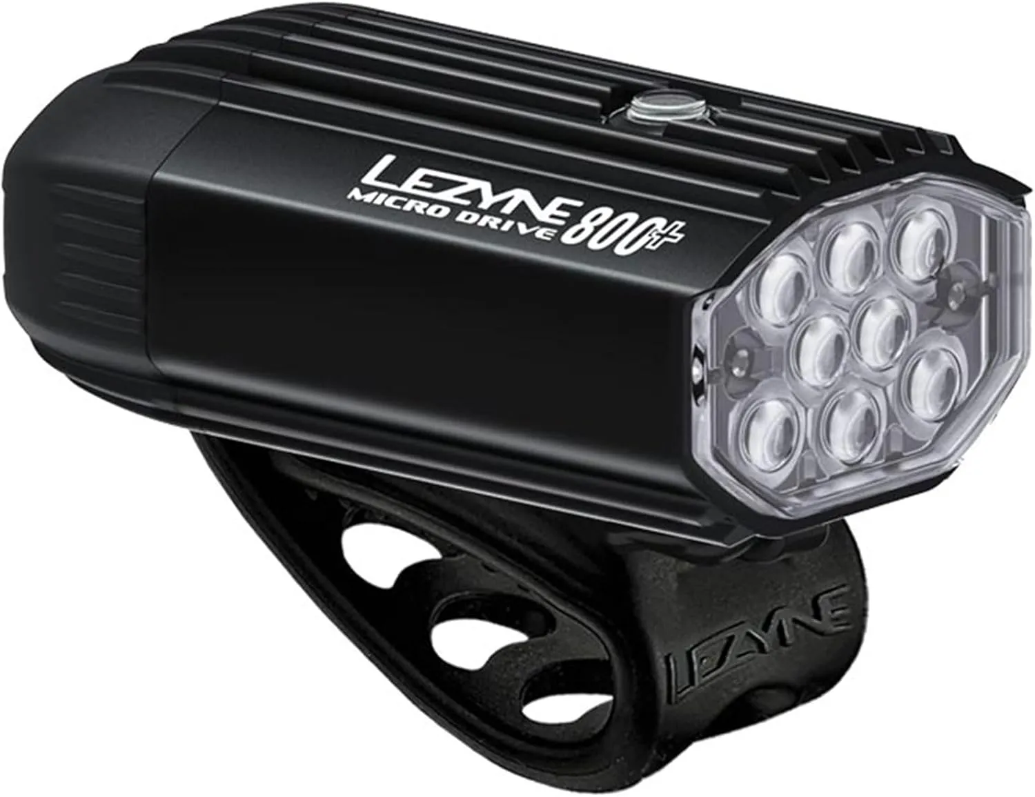 LEZYNE Micro Drive Bicycle USB Rechargeable IPX7 Waterproof White LED Front Light w/Multiple Solid & Flash Modes | Integrated Silicone Rubber Strap Mount - 800/600 Lumens Options