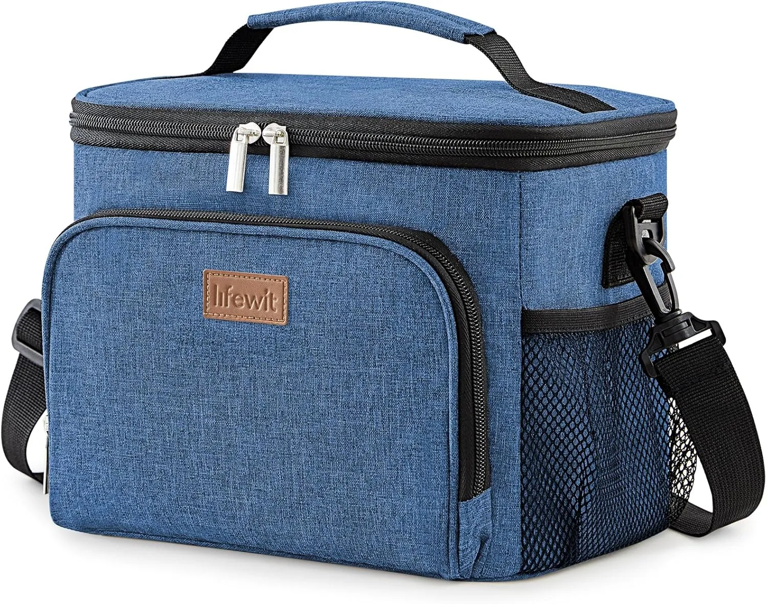 Lifewit Reusable Insulated Lunch Bag for Men, Lunch Box Women, Portable Cooler Freezable Soft Lunchbox Leakproof with Adjustable Shoulder Strap for Adult for Work Picnic or Travel, Blue 15L