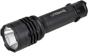 Liteband EDC Work Compact Flashlight Tactical LED 1200 Lumen Very Super Bright, 20 Hours Ultra Rechargeable Battery USB-C, Small Mini Nylon Holster For Outdoor Camping Hiking, Black Aircraft Aluminum