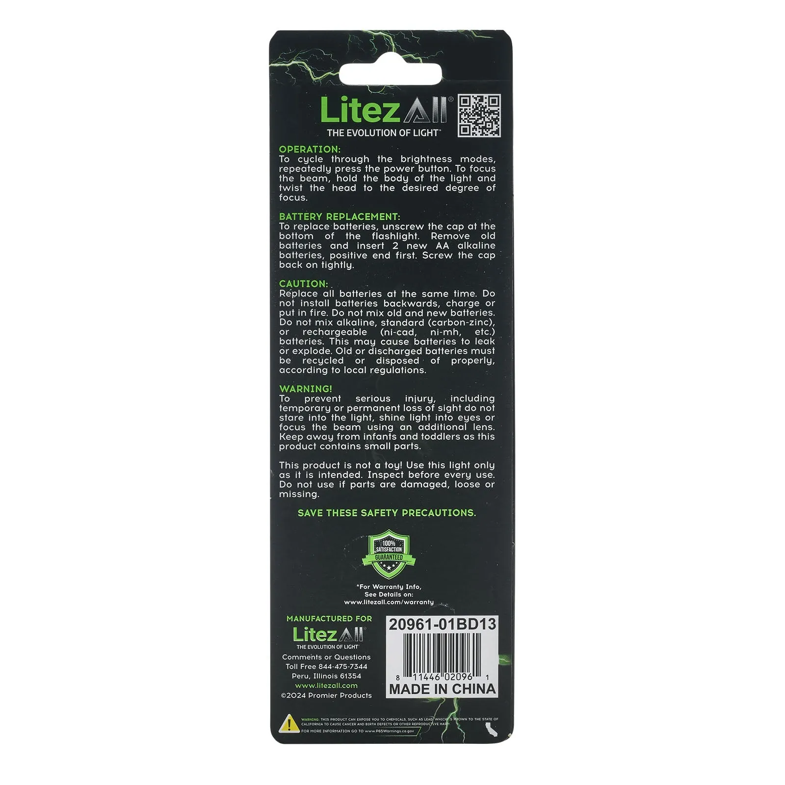 LitezAll 280 Lumen Tactical Flashlight