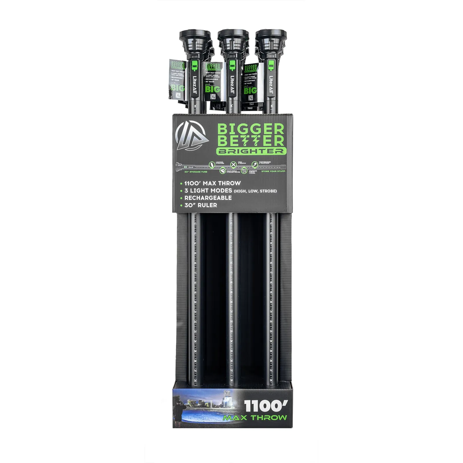 LitezAll Bigger Better Brighter Rechargeable Flashlight