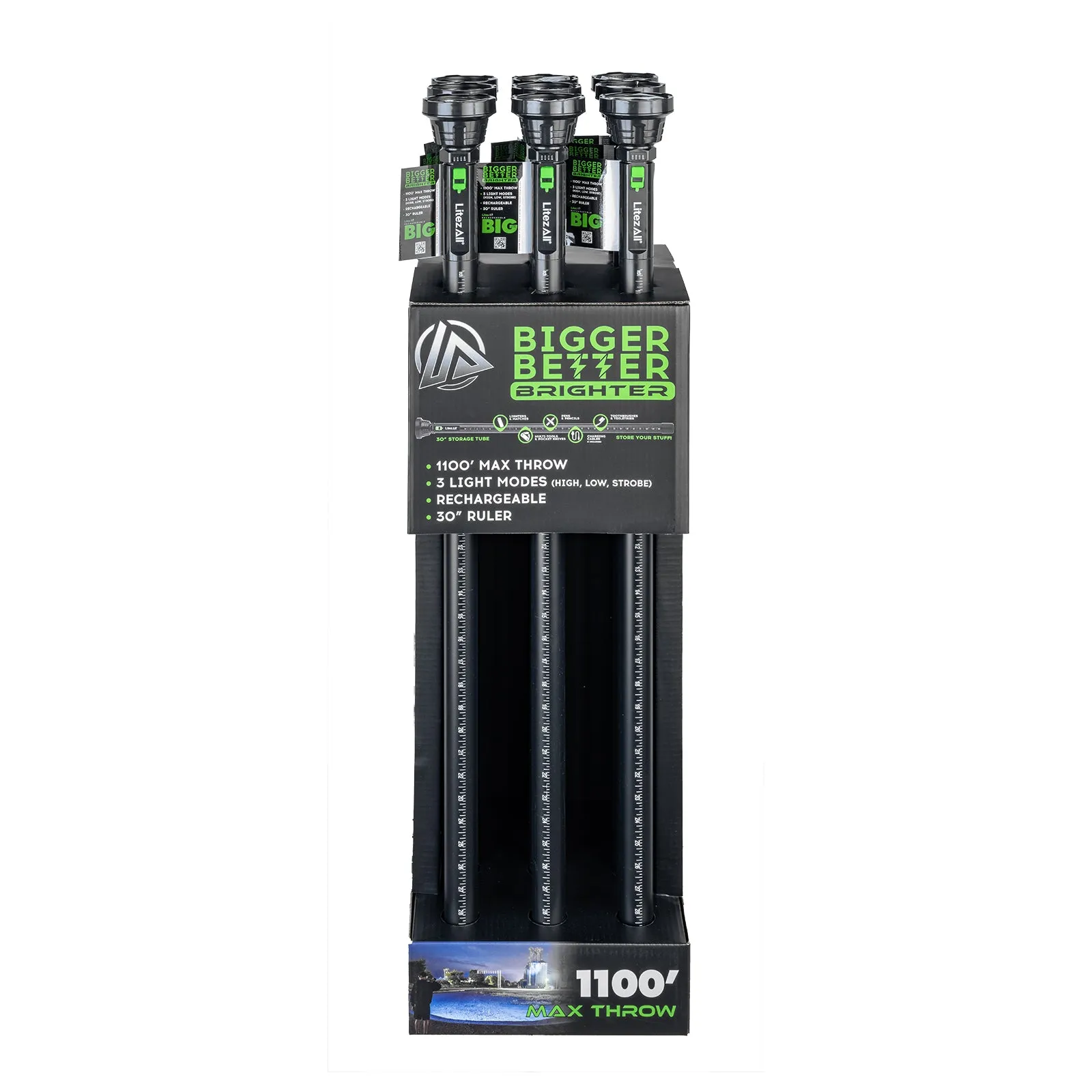 LitezAll Bigger Better Brighter Rechargeable Flashlight