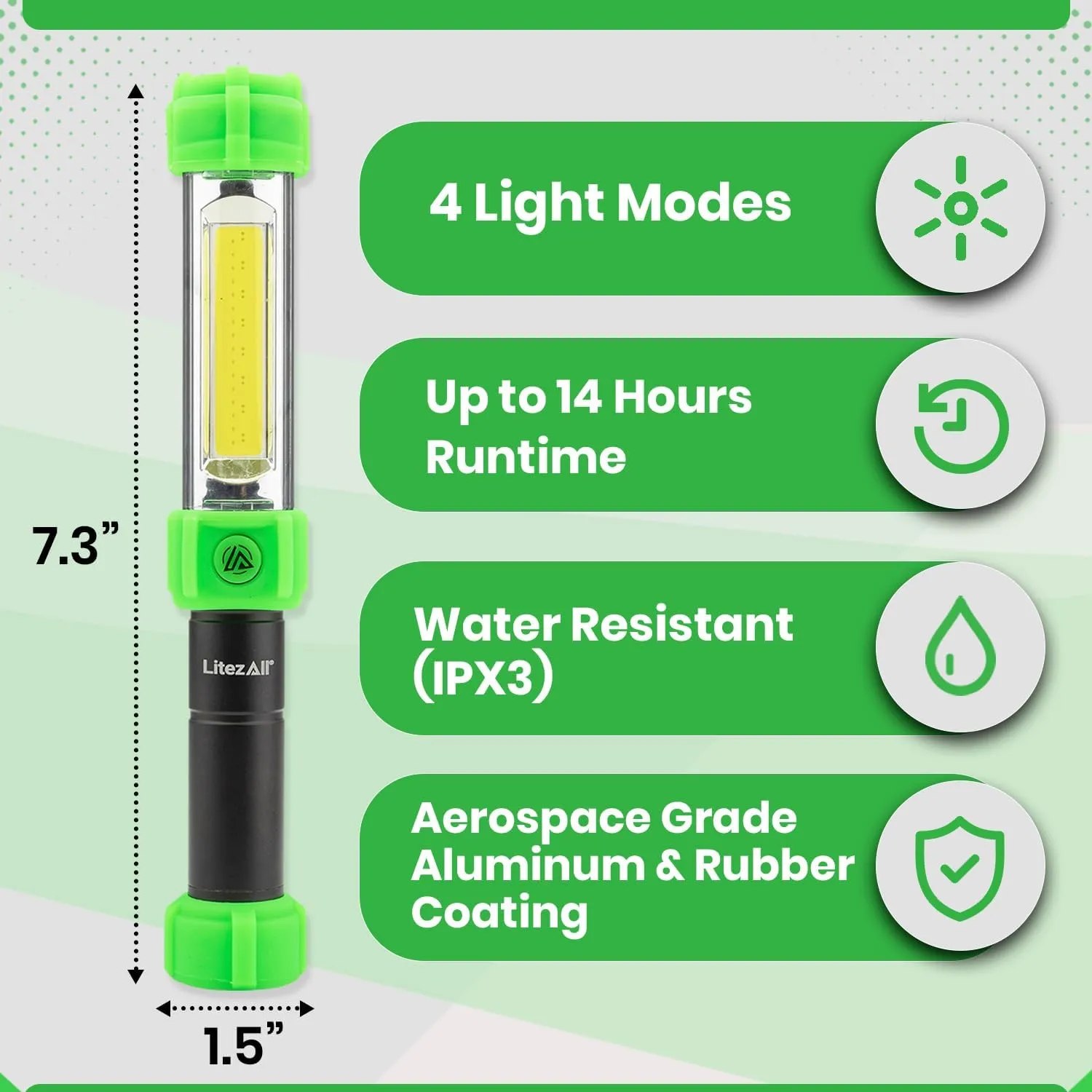 LitezAll Jumbo Pen Light, Compact LED Tactical Flashlight for Work, EDC, and Inspections, Durable Aluminum Pocket Light for Mechanics, Technicians, and Everyday Carry