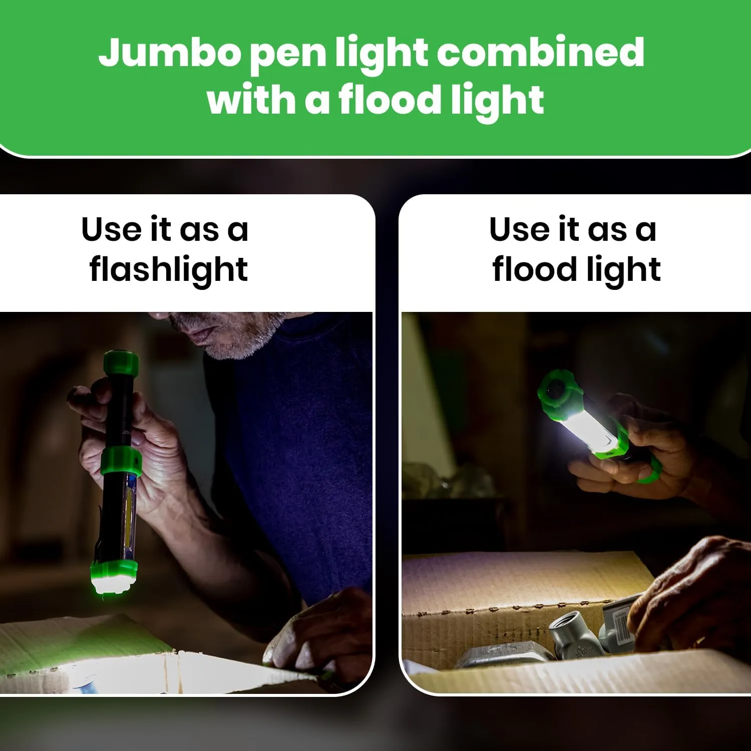 LitezAll Jumbo Pen Light, Compact LED Tactical Flashlight for Work, EDC, and Inspections, Durable Aluminum Pocket Light for Mechanics, Technicians, and Everyday Carry