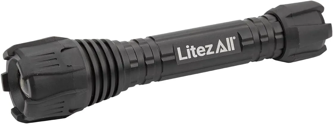 LitezAll Nearly Invincible Tactical Flashlight, 300 Lumen Compact LED Flashlight for EDC, Work, and Emergency Use – Rugged, Impact Resistant Design for Professional or Recreational Use