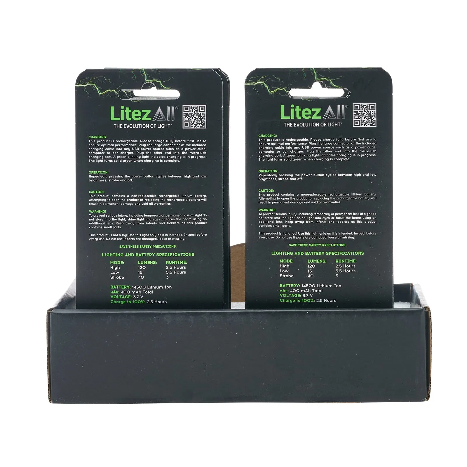 LitezAll Rechargeable 120 Lumen Flashlight