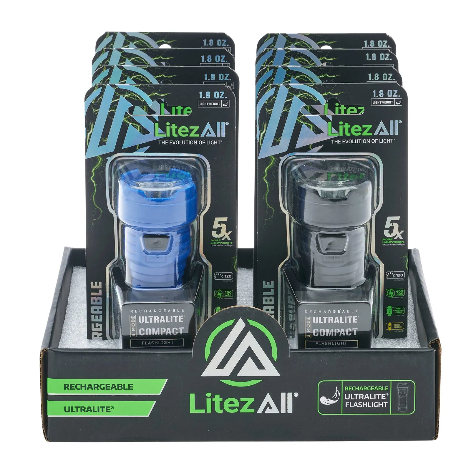 LitezAll Rechargeable 120 Lumen Flashlight