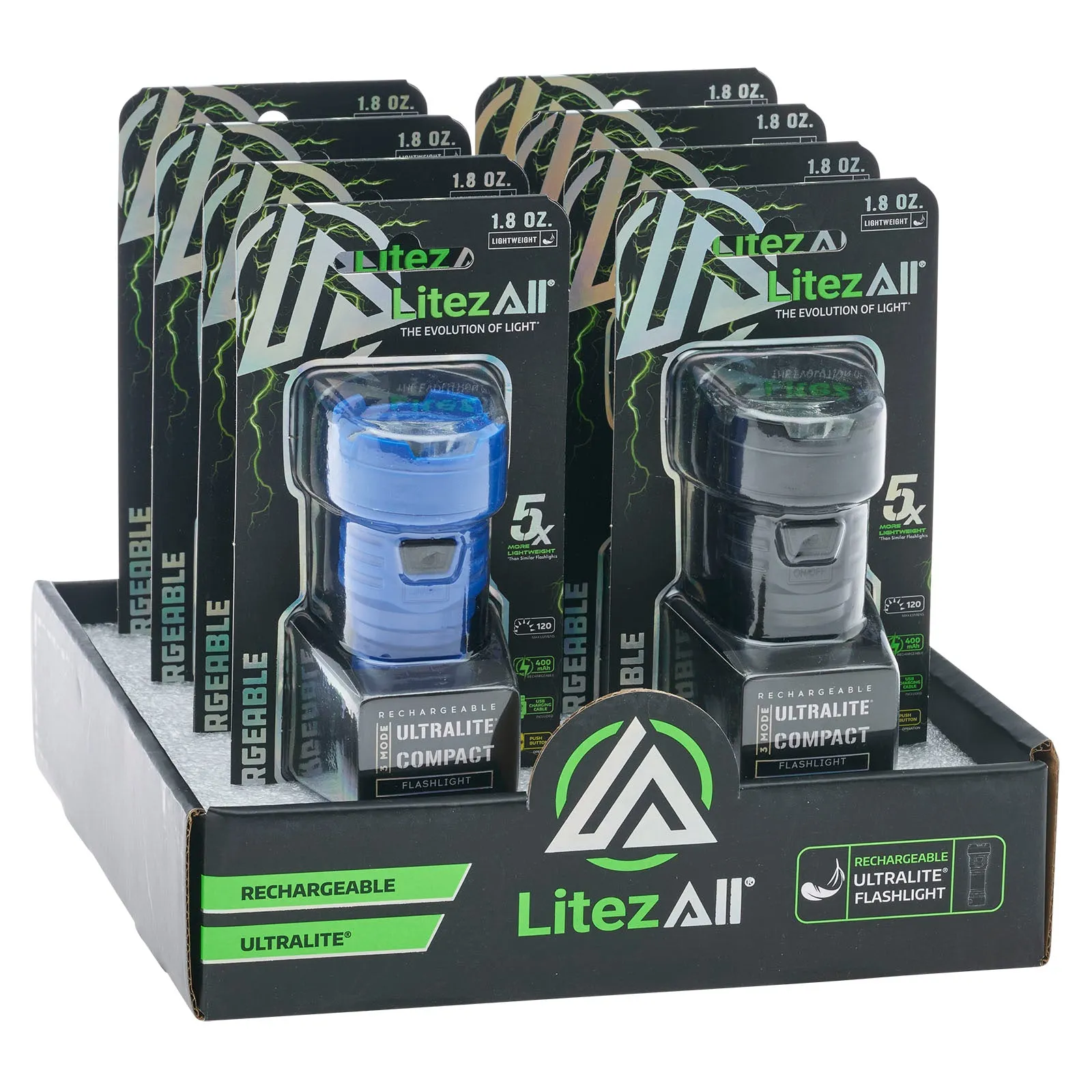 LitezAll Rechargeable 120 Lumen Flashlight