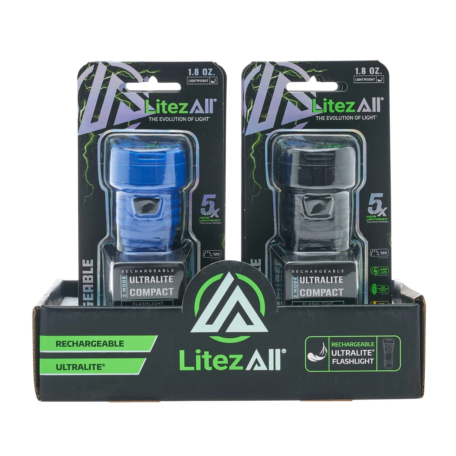 LitezAll Rechargeable 120 Lumen Flashlight